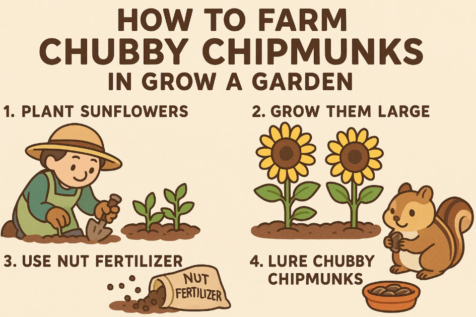How to Farm Chubby Chipmunks in Grow A Garden